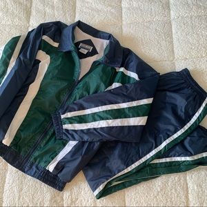 Vintage Court Club jacket & pant track suit / jogging set 💚💙🤍